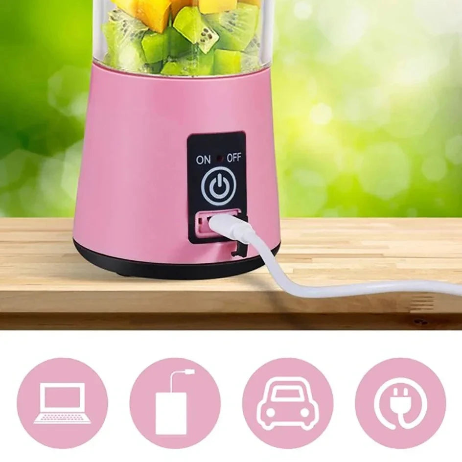 Portable Electric Juicer Blender – USB Rechargeable Mini Smoothie & Fruit Juice Mixer Bottle for Shakes, Milkshakes & Smoothies