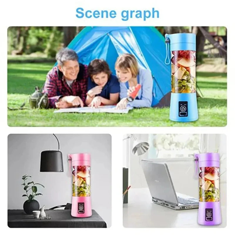 Portable Electric Juicer Blender – USB Rechargeable Mini Smoothie & Fruit Juice Mixer Bottle for Shakes, Milkshakes & Smoothies