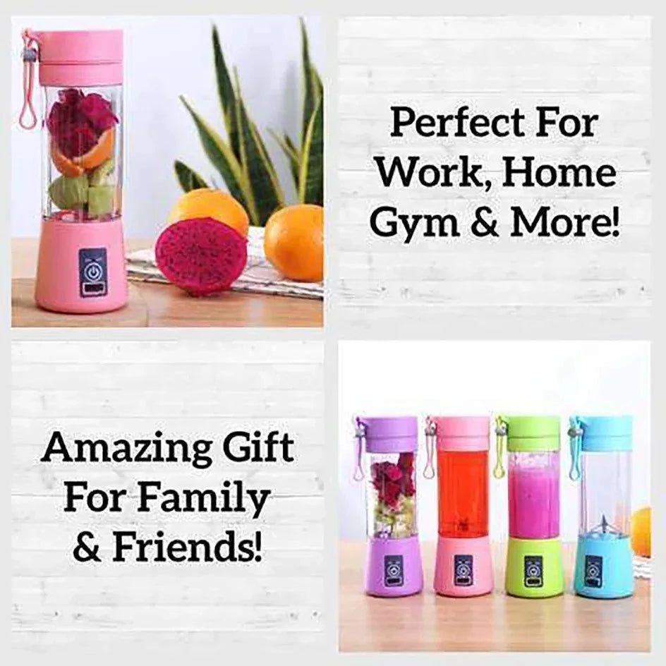 Portable Electric Juicer Blender – USB Rechargeable Mini Smoothie & Fruit Juice Mixer Bottle for Shakes, Milkshakes & Smoothies