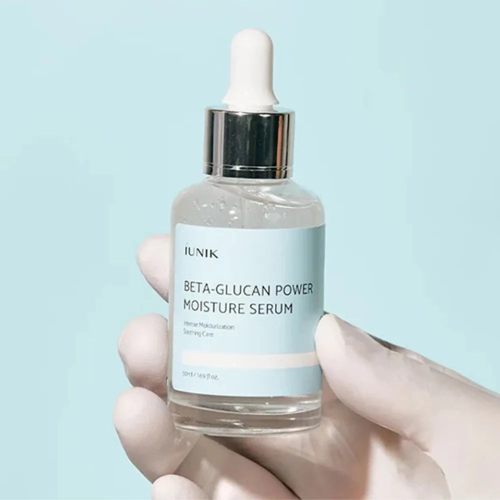 iUNIK Beta-Glucan Power Moisture Serum Blue No Niacinamide Safe Serum For All Skin Types 50ml Original Korea Brightening Essence