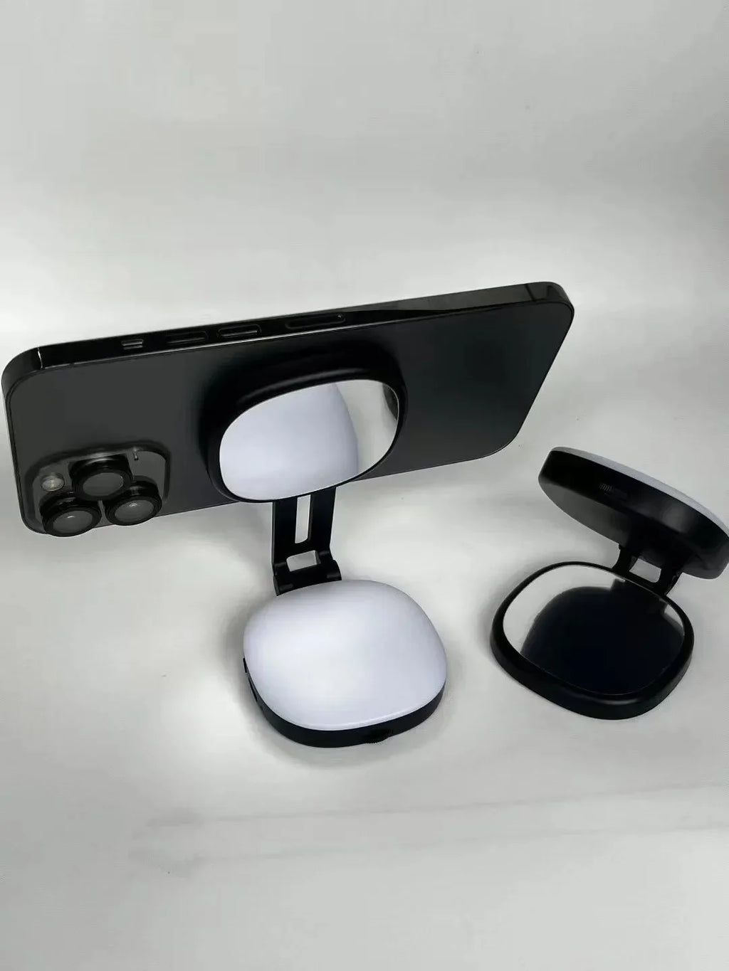 360° LED Ring Fill Light with Mirror for MagSafe iPhone Magnetic Selfie Light Great for Selfies Vlog Video Calls