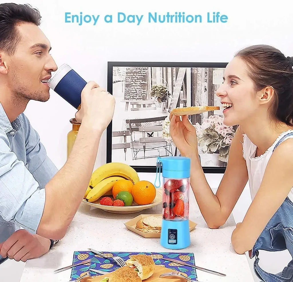 Portable Electric Juicer Blender – USB Rechargeable Mini Smoothie & Fruit Juice Mixer Bottle for Shakes, Milkshakes & Smoothies
