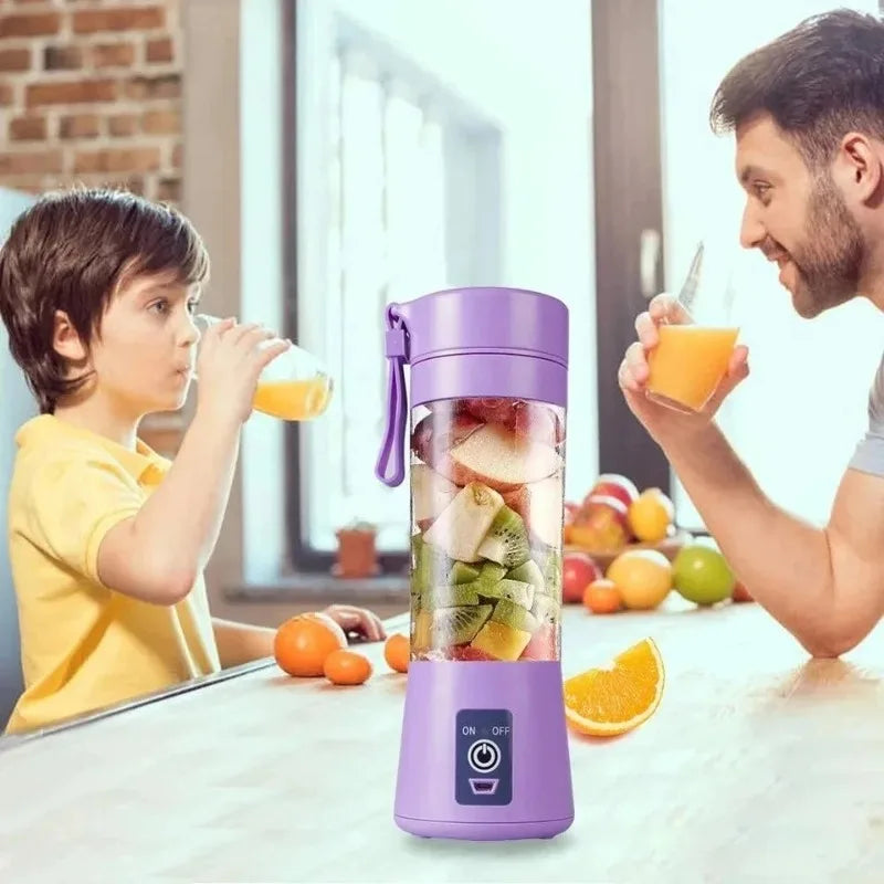 Portable Electric Juicer Blender – USB Rechargeable Mini Smoothie & Fruit Juice Mixer Bottle for Shakes, Milkshakes & Smoothies