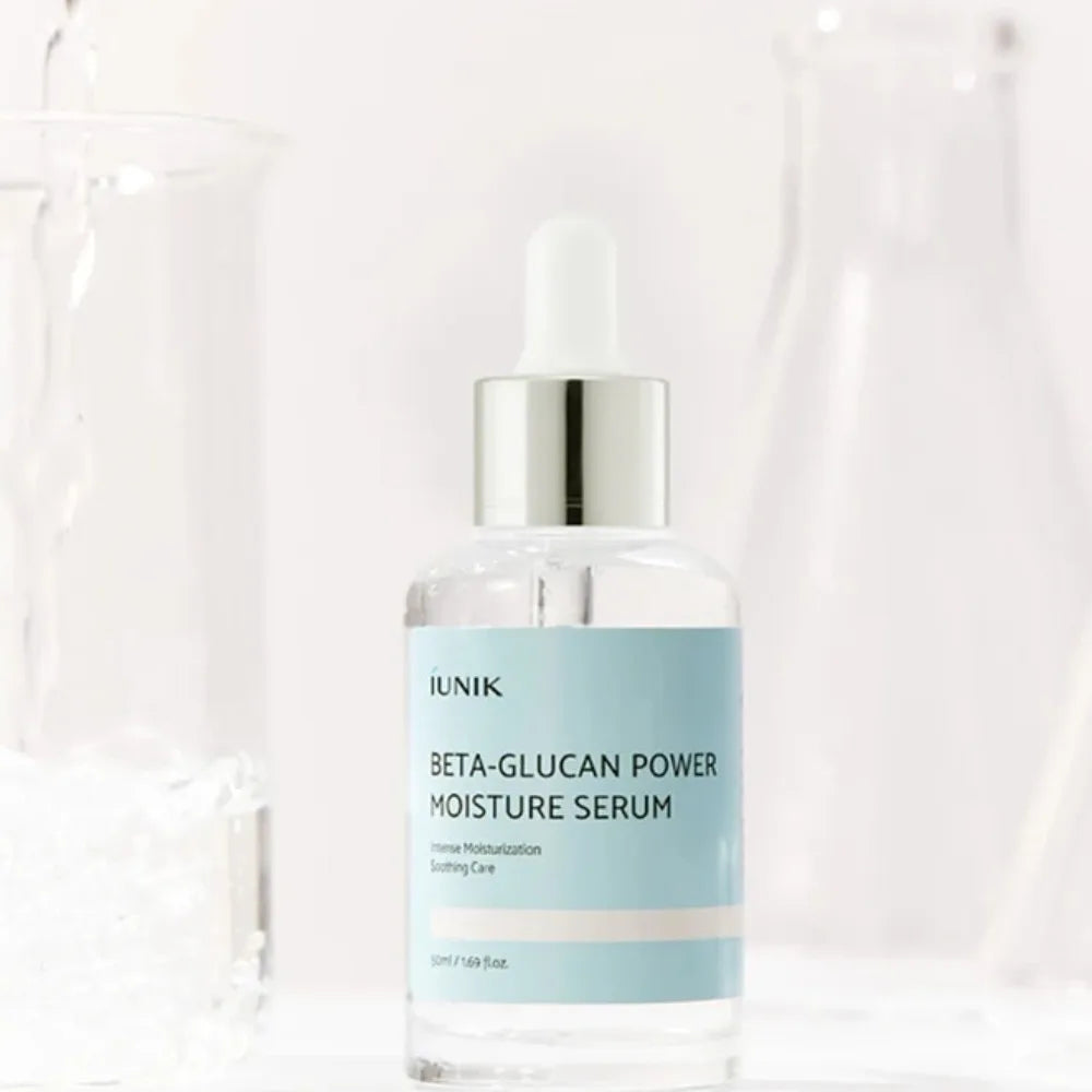 iUNIK Beta-Glucan Power Moisture Serum Blue No Niacinamide Safe Serum For All Skin Types 50ml Original Korea Brightening Essence